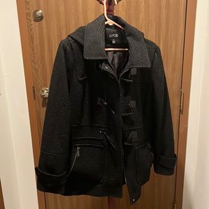 Black peacoat size XL